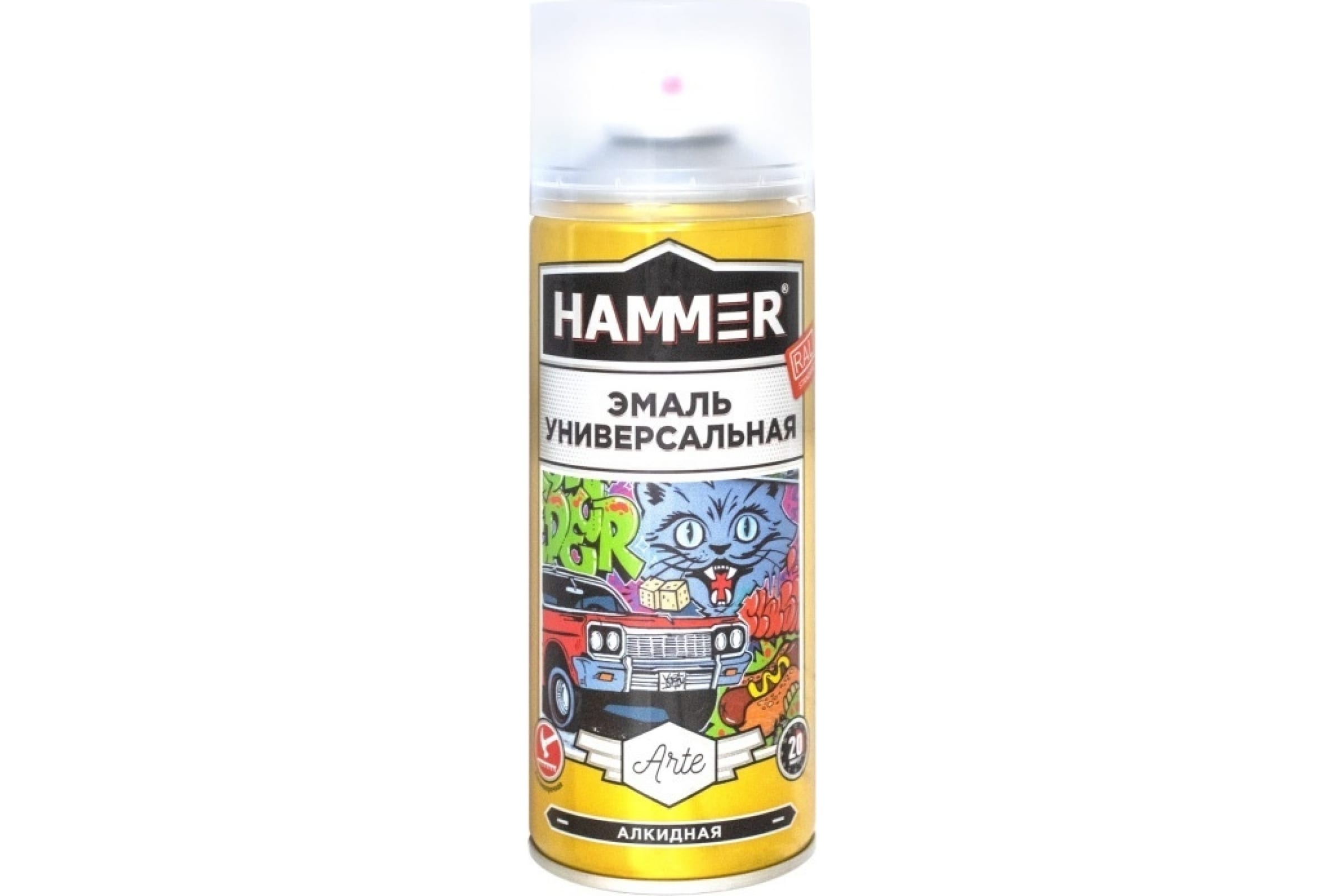 Hammer Эмаль универсальная аэрозольная RAL 7035 св.-серый гл. 0,27кг/0,52л /12 ЭК000139914