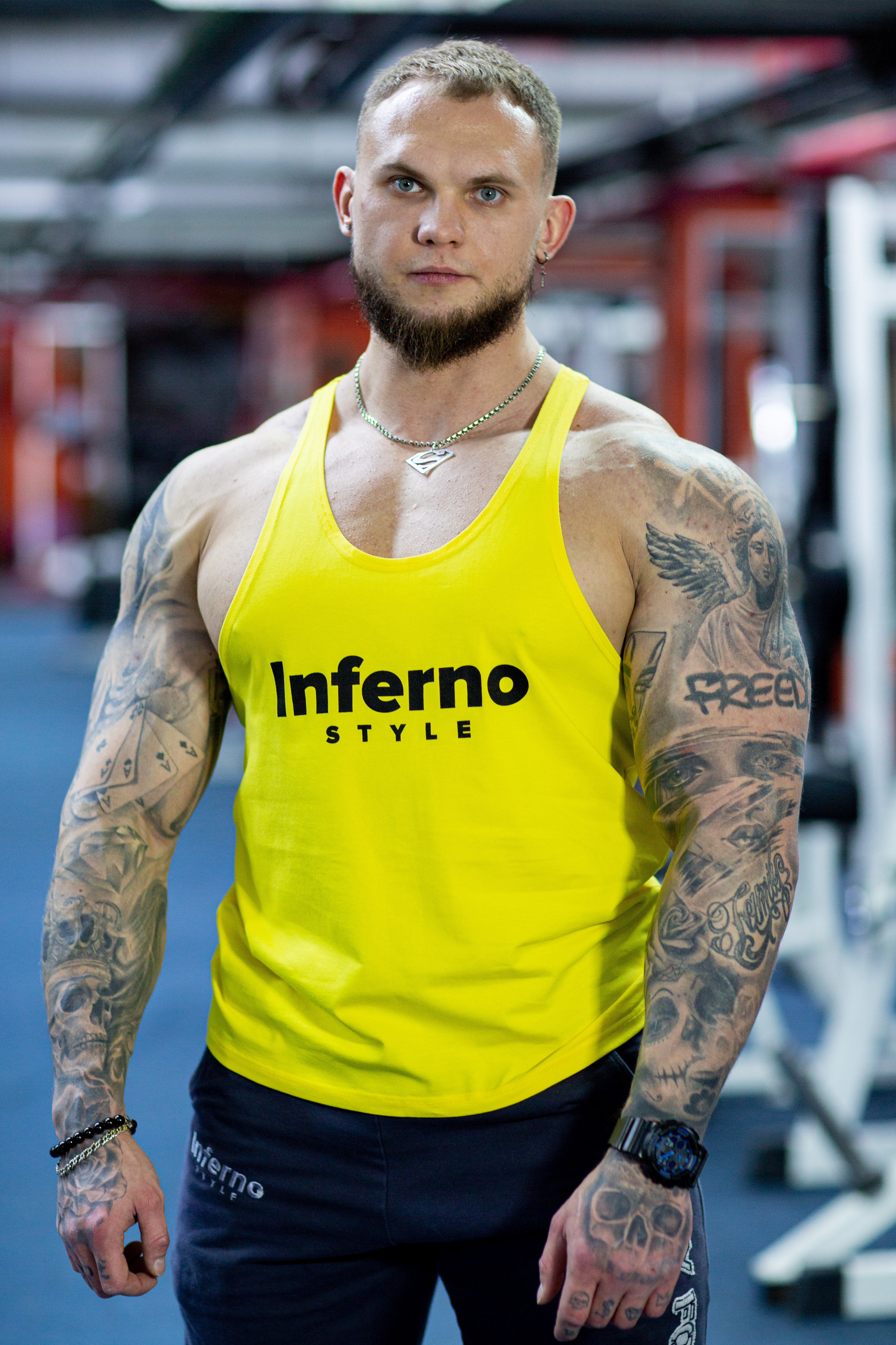 

Майка мужская INFERNO style М-008-001 желтая L, Желтый, М-008-001