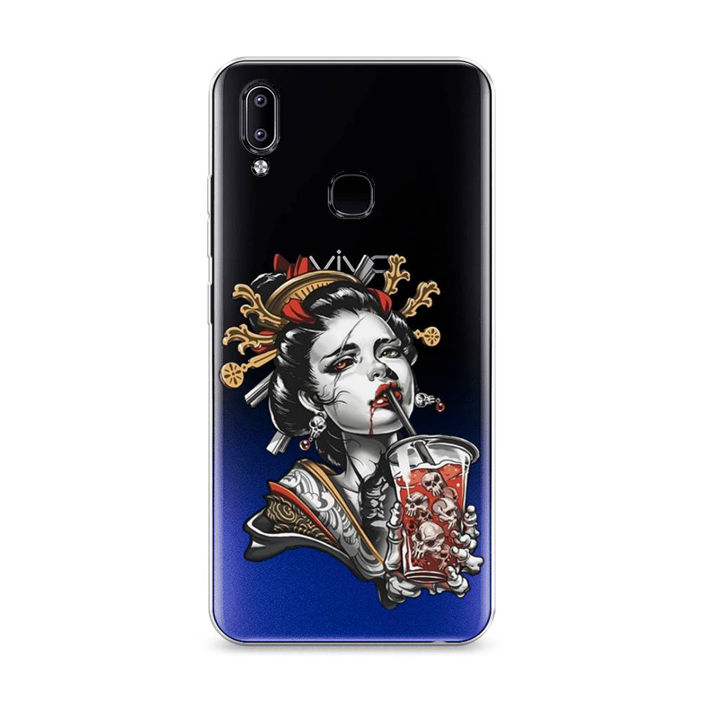

Чехол для Vivo Y93/Y93 lite "Опасная гейша", Красный;черный;серый, 262950-4