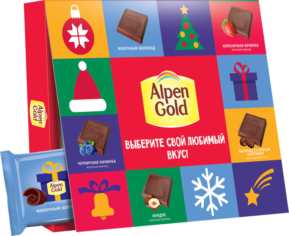 фото Шоколадный набор alpen gold выберите свой любимый вкус 160г