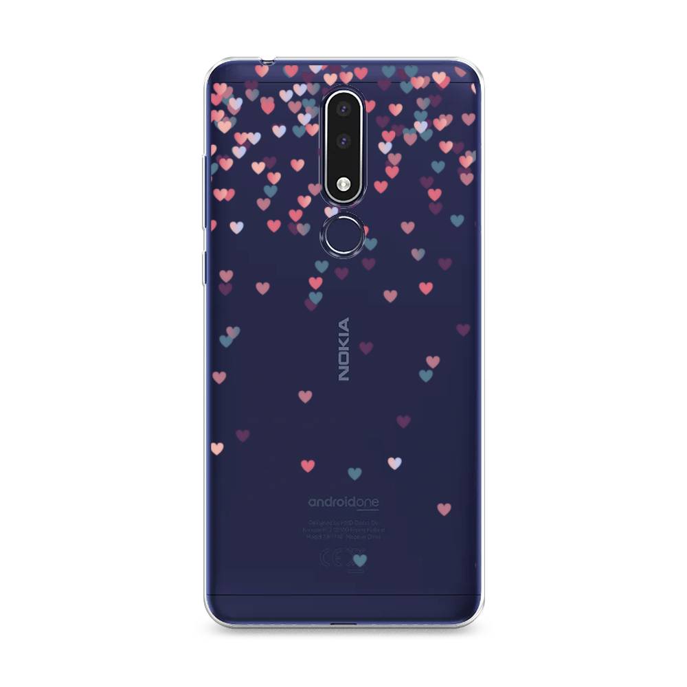 

Чехол на Nokia 3.1 Plus "Посыпка сердечки", Розовый;фиолетовый, 122850-3