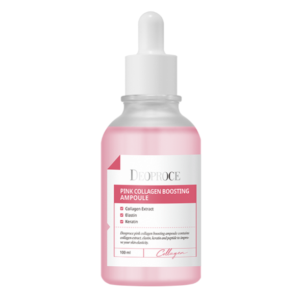 Ампула Deoproce розовая для повышения уровня коллагена Pink Collagen Boosting Ampoule