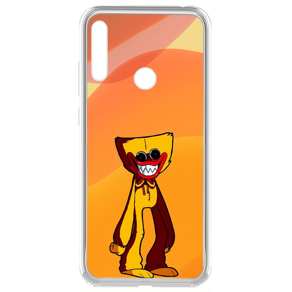 фото Чехол-накладка krutoff clear case хаги ваги желтый для huawei y6s