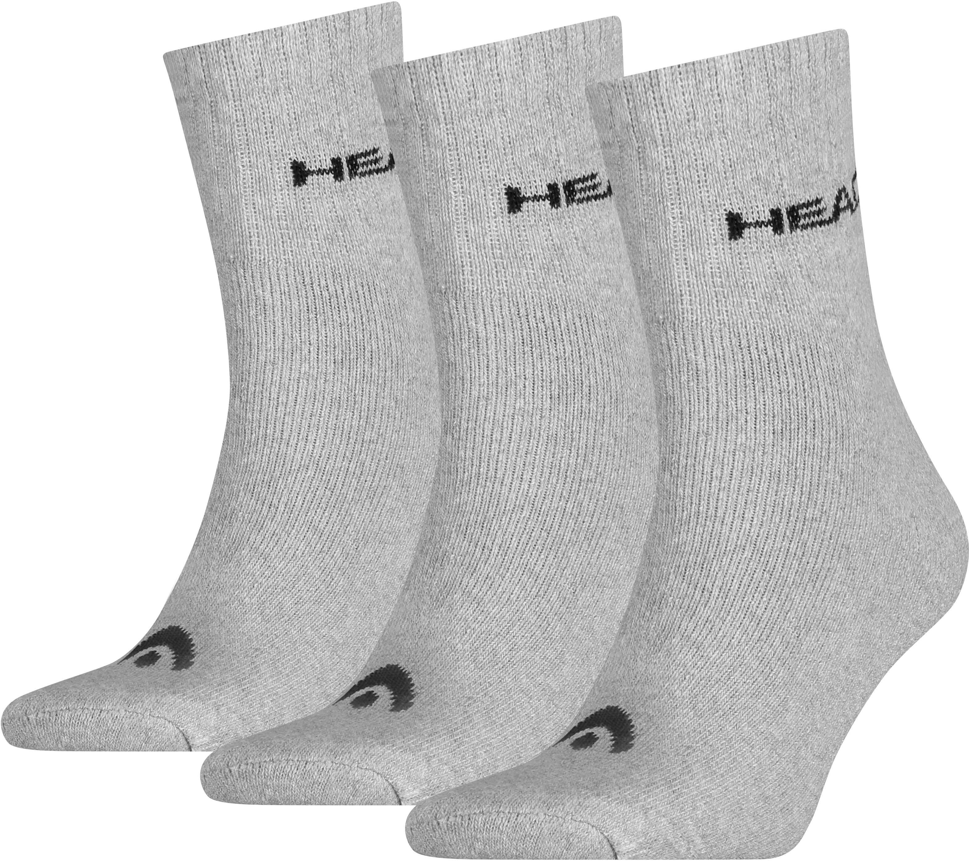 

Комплект носков мужских Head Short Crew 3P Unisex серых 43-46, Short Crew 3P Unisex