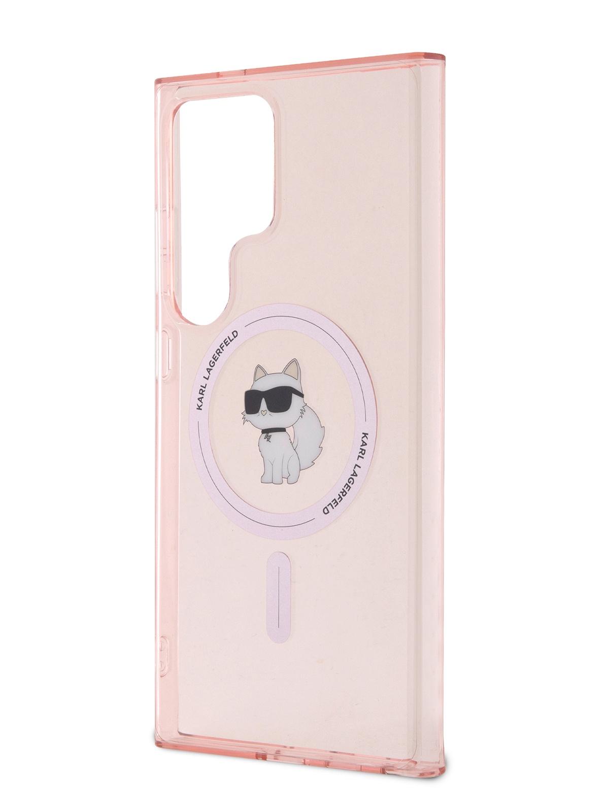 Чехол Karl Lagerfeld для Galaxy S24 Ultra с MagSafe NFT Choupette Hard Pink