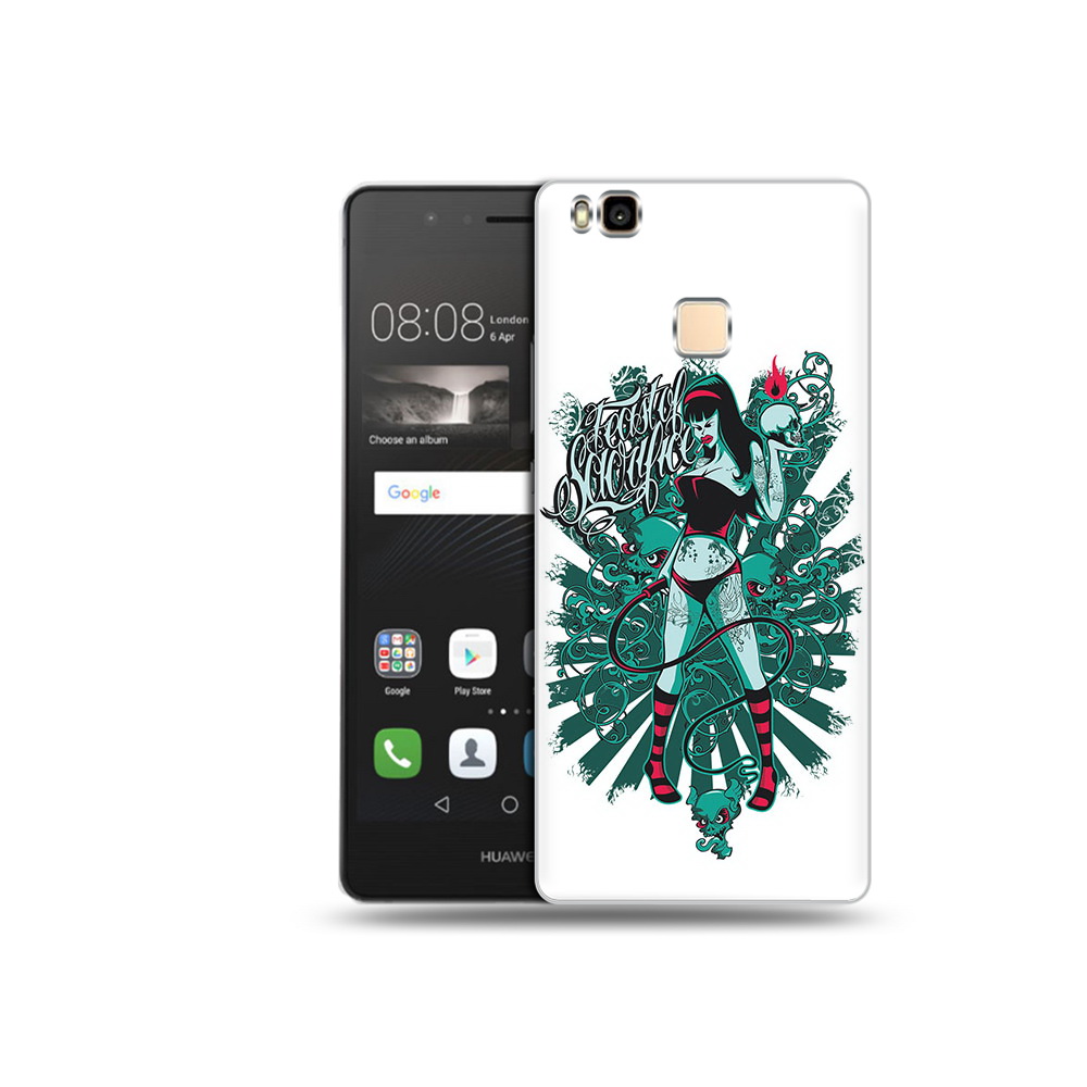 

Чехол MyPads Tocco для Huawei P9 Lite нарисованная девушка в татуировках (PT74547.57.499), Прозрачный, Tocco