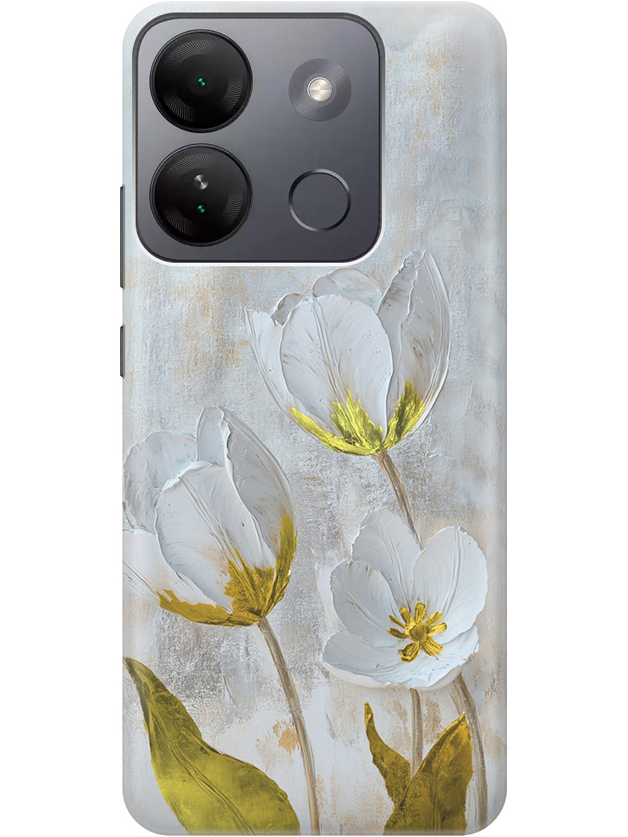 

Силиконовый чехол на Infinix Smart 7 HD с принтом "Белые тюльпаны" прозрачный, Прозрачный;белый;серый;золотистый, 769392023