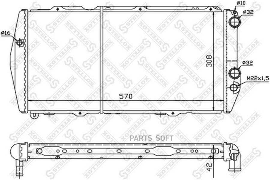 STELLOX Радиатор охлаждения STELLOX 1025017sx