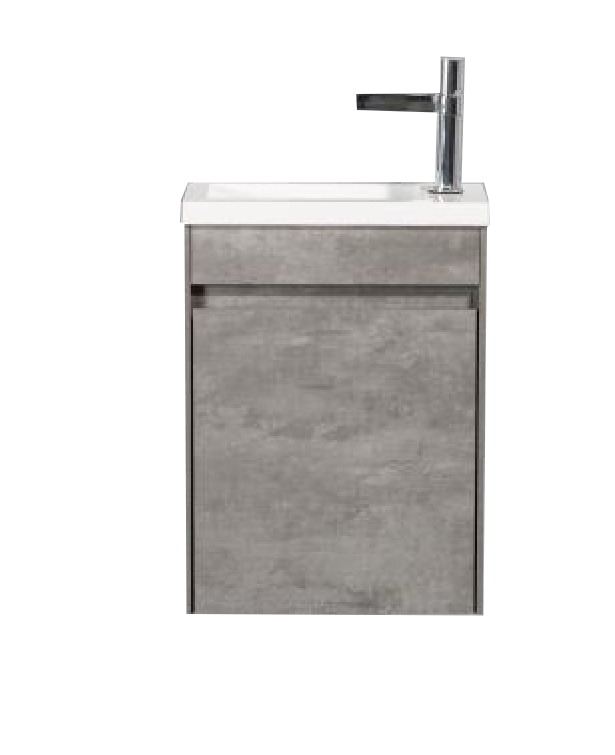 

Тумба с раковиной BelBagno Pietra Mini 46 SCM-R, Серый, PIETRA MINI-460-1A-SO-SCM-R+BB-460-PM-LVB