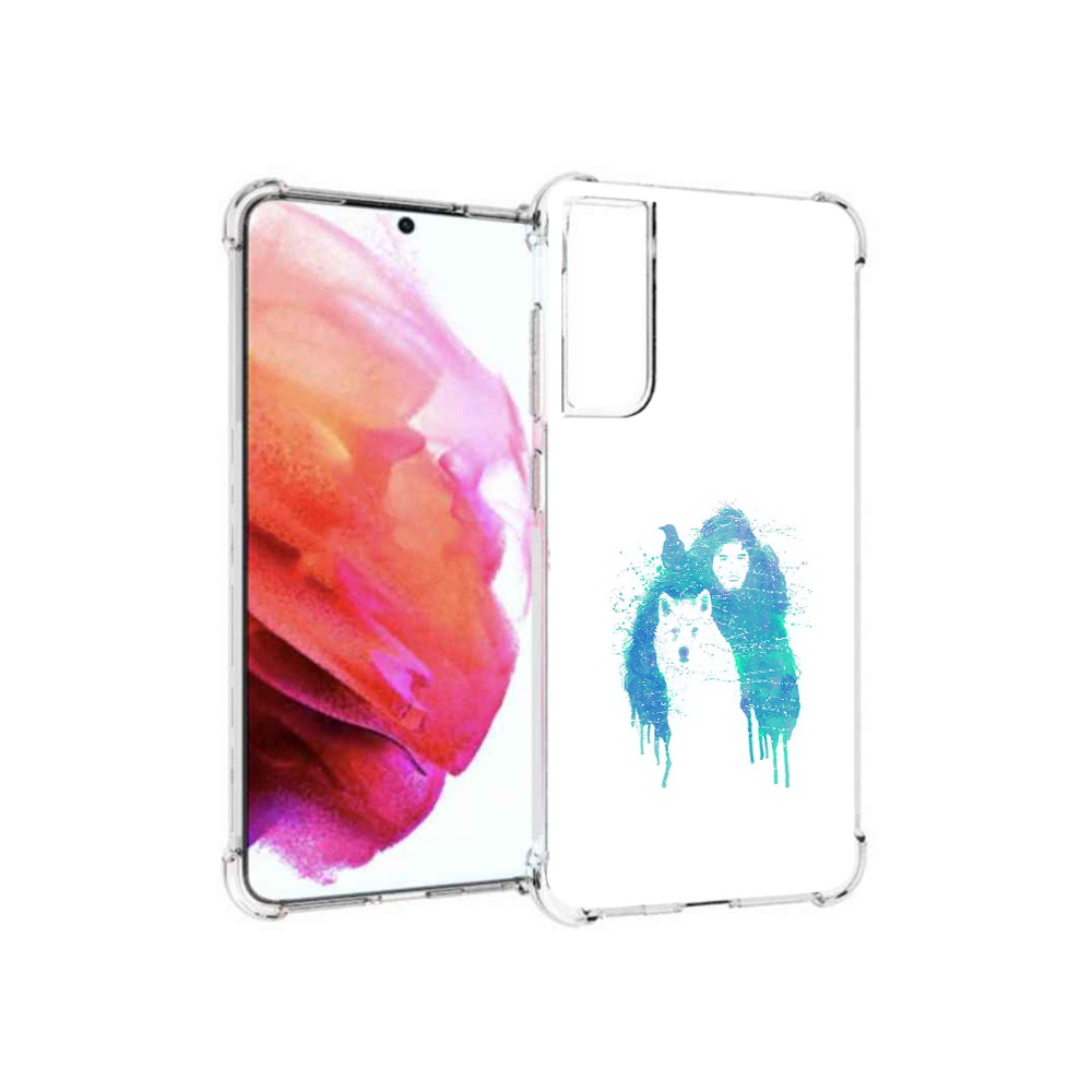 

Чехол MyPads Tocco для Samsung Galaxy S21 FE джон сноу, Прозрачный, Tocco