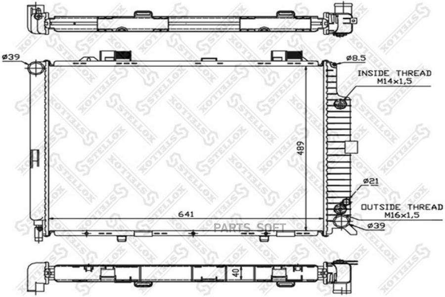 

STELLOX Радиатор охлаждения STELLOX 1025092sx