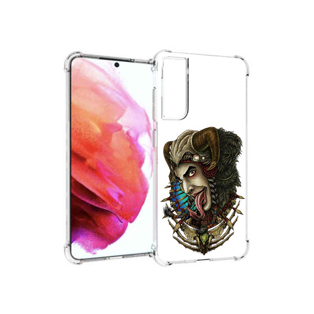 

Чехол MyPads Tocco для Samsung Galaxy S21 FE длинный язык, Прозрачный, Tocco