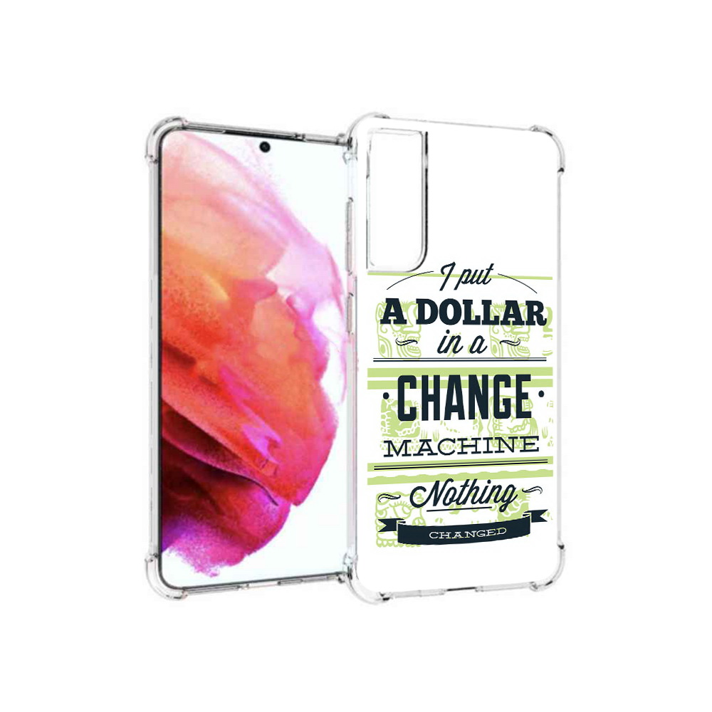 

Чехол MyPads Tocco для Samsung Galaxy S21 FE доллар надпись, Прозрачный, Tocco