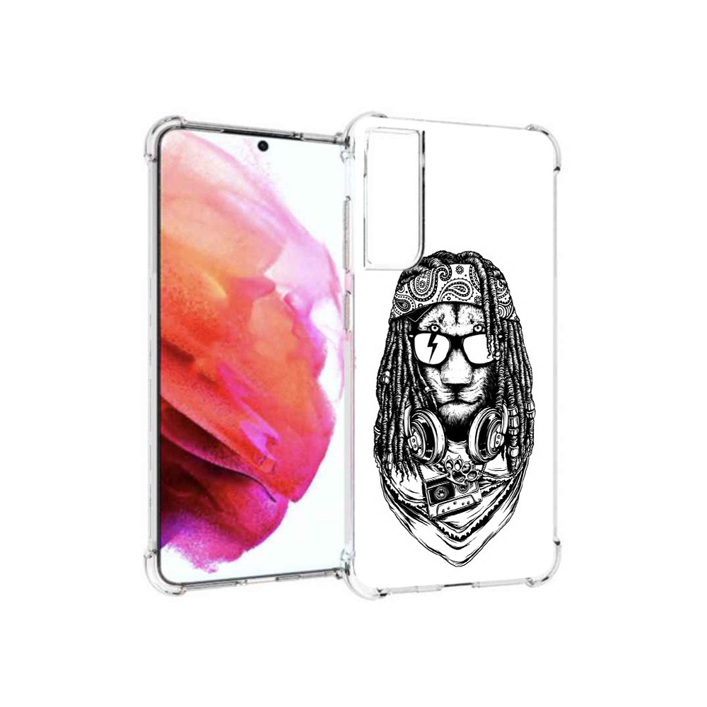 

Чехол MyPads Tocco для Samsung Galaxy S21 FE дреды льва, Прозрачный, Tocco
