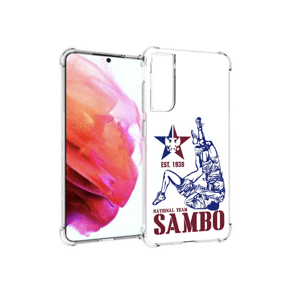 

Чехол MyPads Tocco для Samsung Galaxy S21 FE единоборства самбо, Прозрачный, Tocco