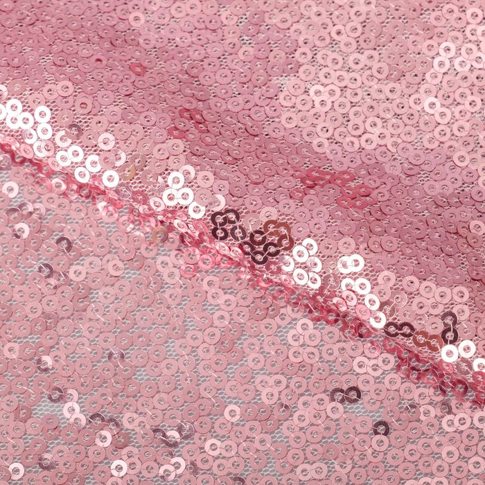 Ткань для пэчворка Розовая пайетки, 33 х 33 см