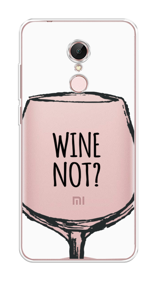 

Чехол на Xiaomi Redmi 5 "Wine not white", Белый, 33050-6