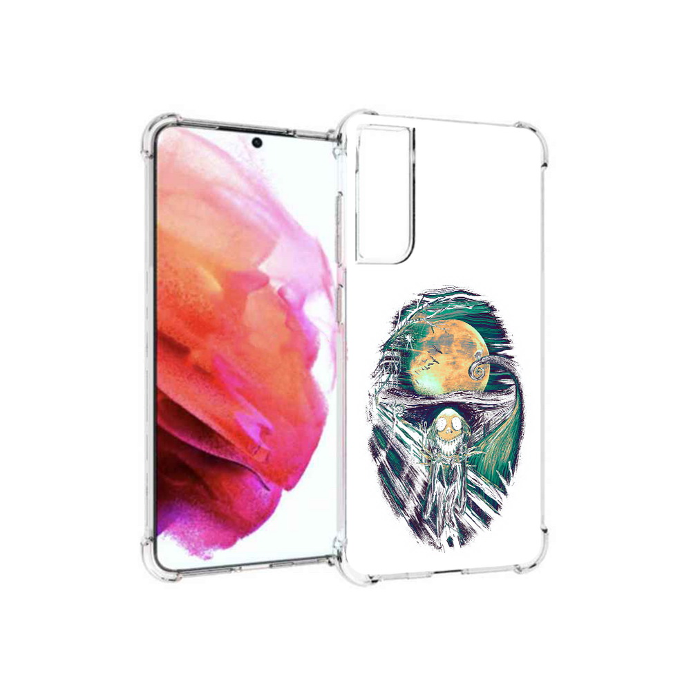 

Чехол MyPads Tocco для Samsung Galaxy S21 FE зубастое существо абстракция, Прозрачный, Tocco