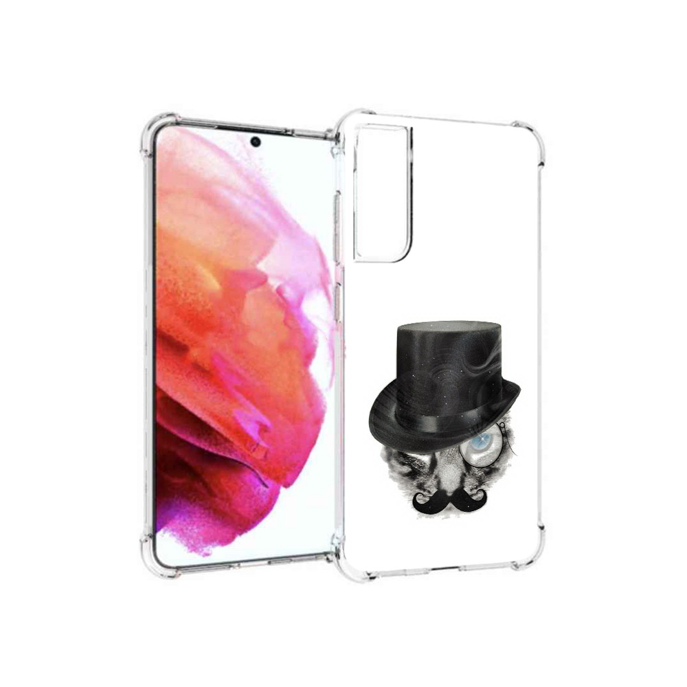 

Чехол MyPads Tocco для Samsung Galaxy S21 FE интелегентный кот, Прозрачный, Tocco