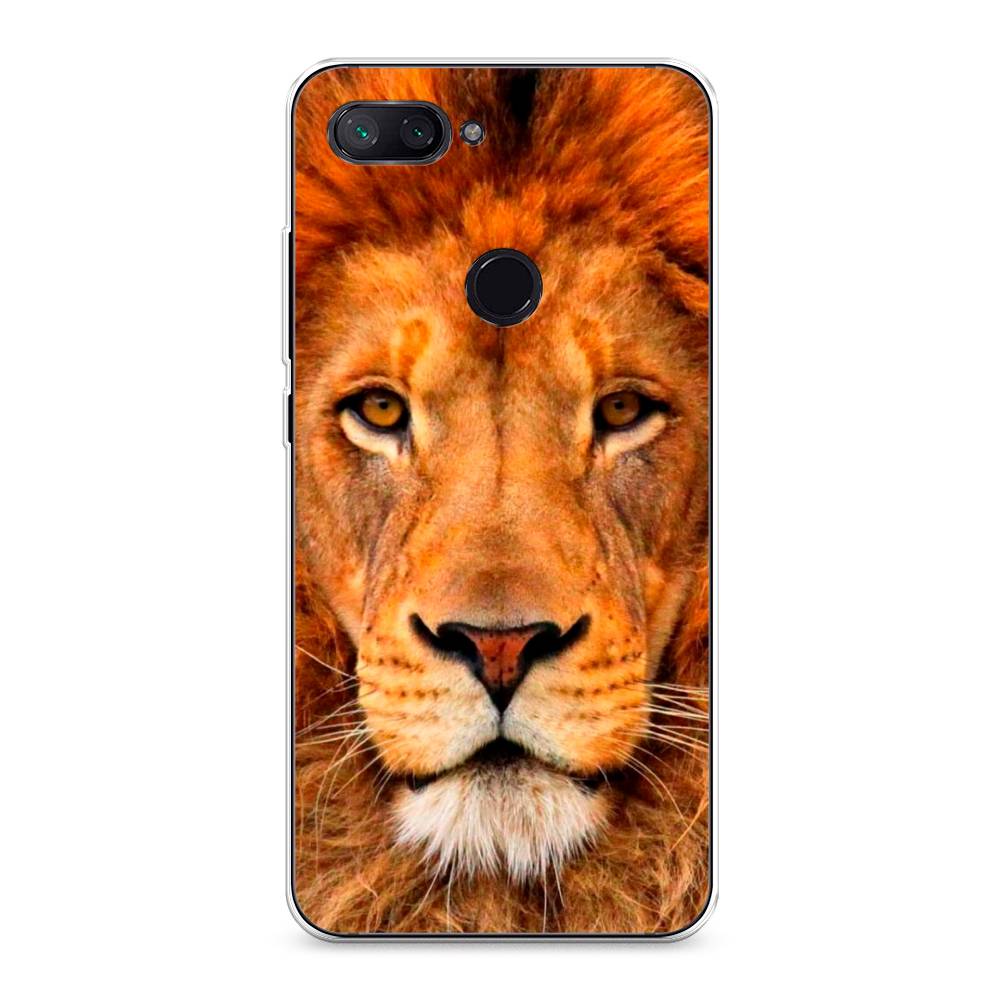 

Чехол на Xiaomi Mi 8 Lite (Youth Edition) "Благородный лев", Оранжевый, 34550-1