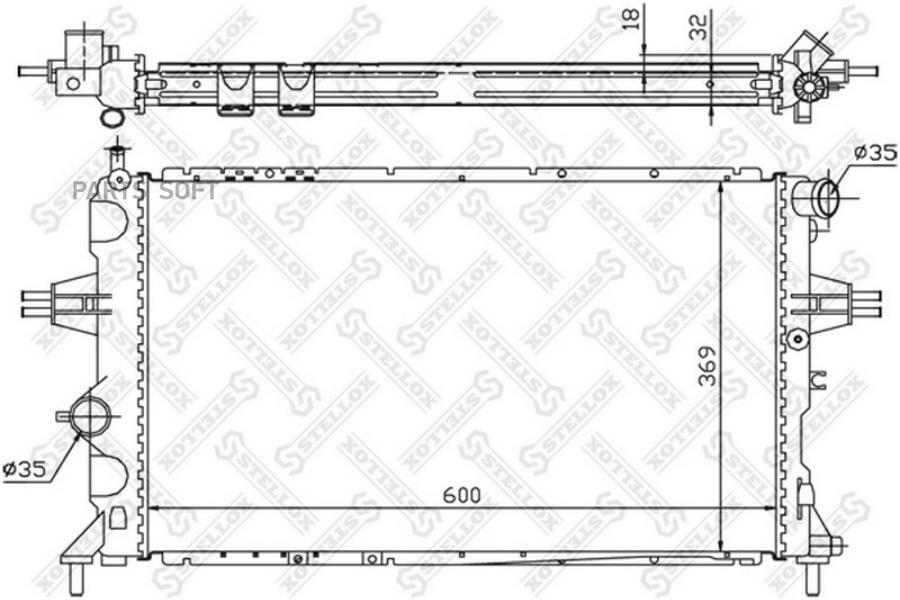 

STELLOX Радиатор охлаждения STELLOX 1025268sx
