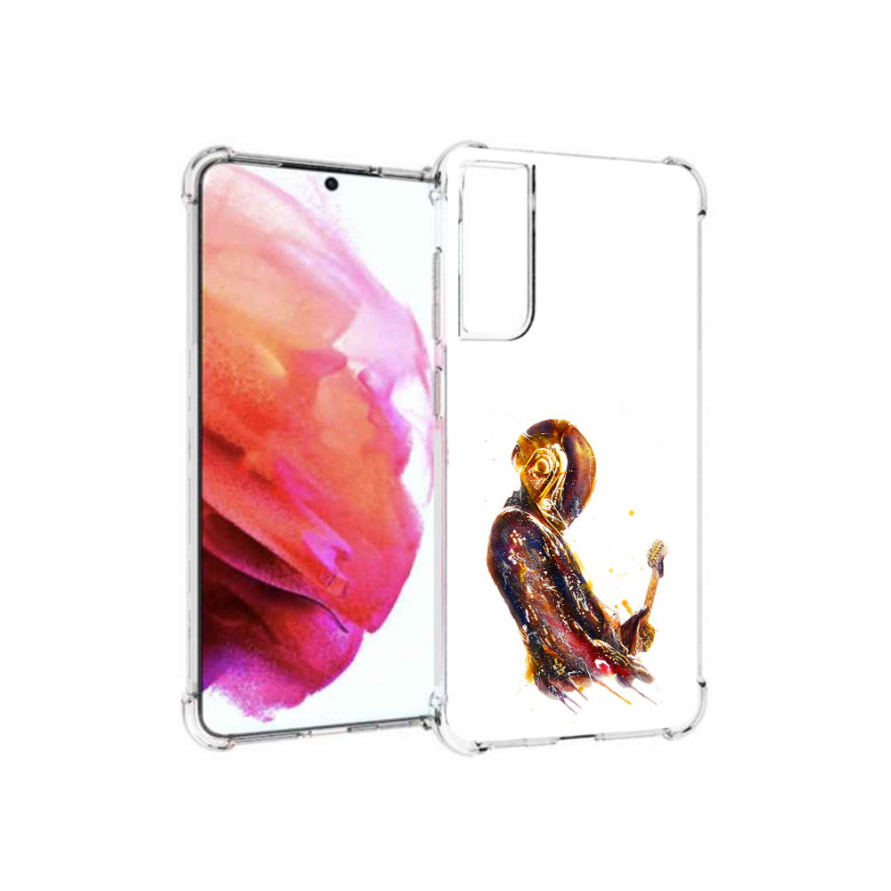 

Чехол MyPads Tocco для Samsung Galaxy S21 FE космо-музыкант, Прозрачный, Tocco