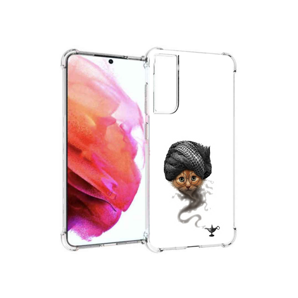 

Чехол MyPads Tocco для Samsung Galaxy S21 FE кот джин, Прозрачный, Tocco