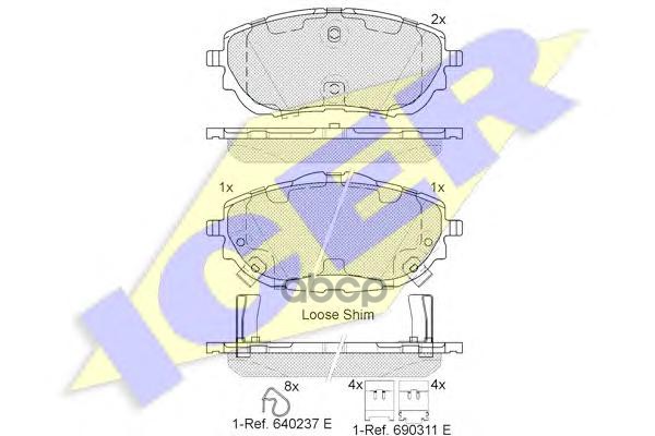 

Колодки дисковые передние Toyota Corolla, Auris 1.3-1.8/1.4D 12> 182129