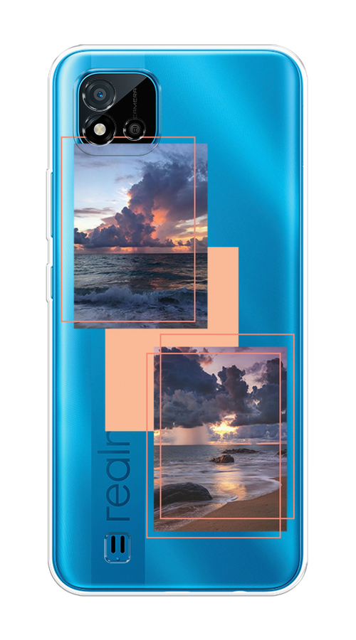 

Чехол на Oppo Realme C11 (2021) "Sky collage", Розовый;прозрачный;синий, 257550-1