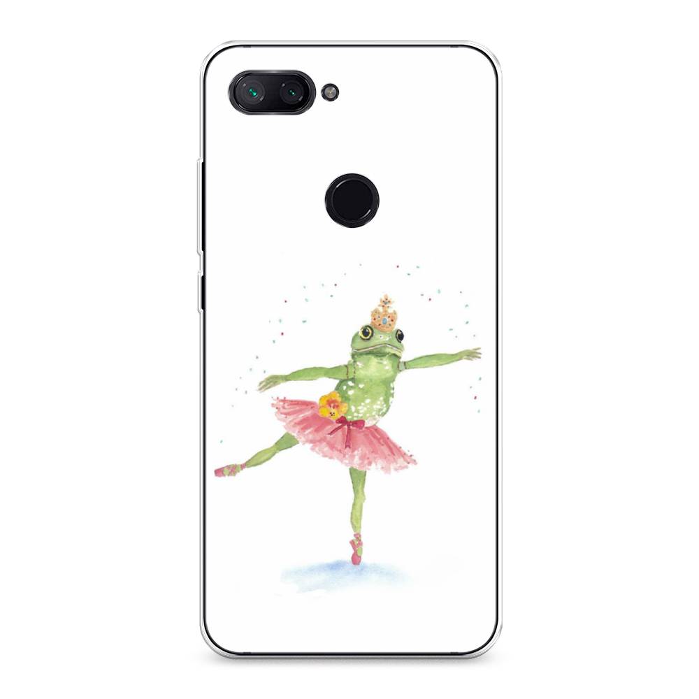 

Чехол на Xiaomi Mi 8 Lite (Youth Edition) "Лягушка-балерина", Зеленый, 34550-4
