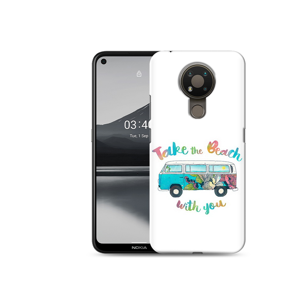 

Чехол MyPads Tocco для Nokia 3.4 Хиппи автобус, Прозрачный, Tocco