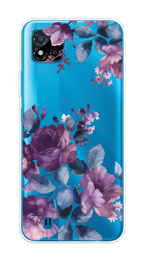 

Чехол на Oppo Realme C11 (2021) "Purple Blossoms", Синий;фиолетовый, 257550-1