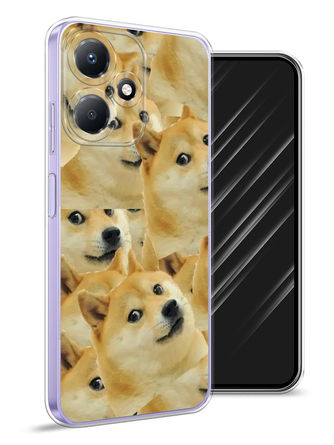 

Чехол Awog для Infinix Hot 30 Play "Собака-подозревака фон", Желтый;черный, 3104250-9