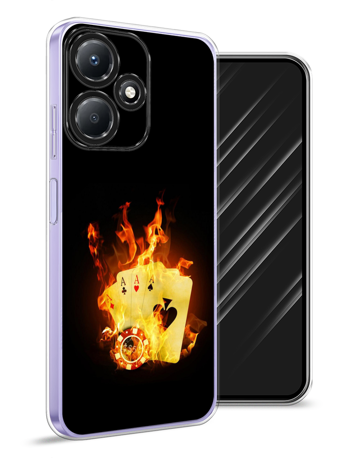 

Чехол Awog для Infinix Hot 30 Play "Горящие карты", Черный;оранжевый, 3104250-9