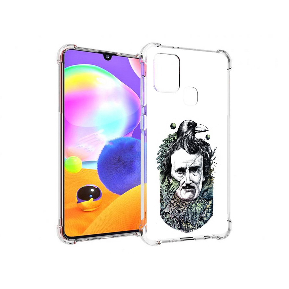 

Чехол MyPads Tocco для Samsung Galaxy A21s Эдгар Аллан с вороном (PT149116.528.203), Прозрачный, Tocco