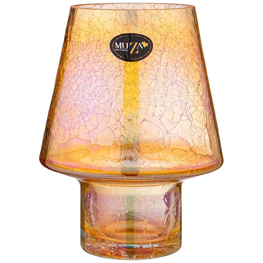 

Ваза Muza "Gala cracle amber" высота 24 см (380-642)