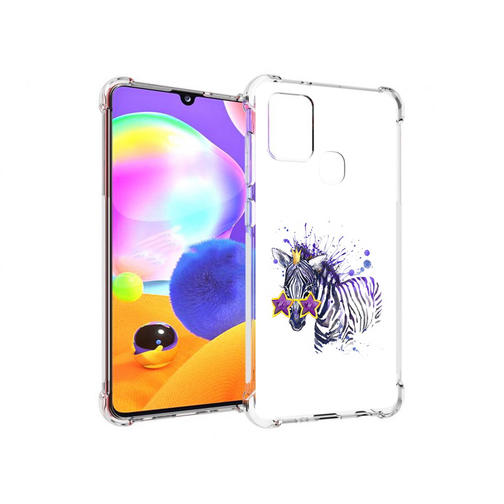 

Чехол MyPads Tocco для Samsung Galaxy A21s акварельная зебра (PT149116.528.215), Прозрачный, Tocco