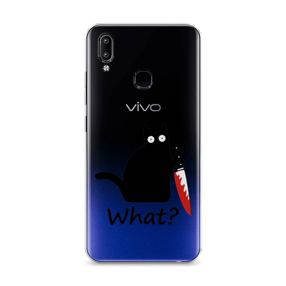 

Чехол для Vivo Y93/Y93 lite "Котик с ножом", Черный;красный, 262950-6