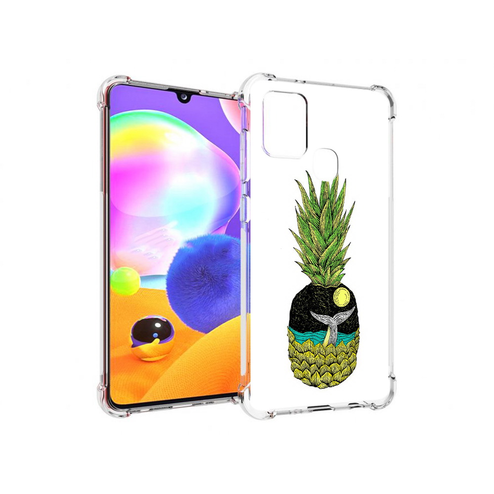 

Чехол MyPads Tocco для Samsung Galaxy A21s ананас с китом (PT149116.528.220), Прозрачный, Tocco