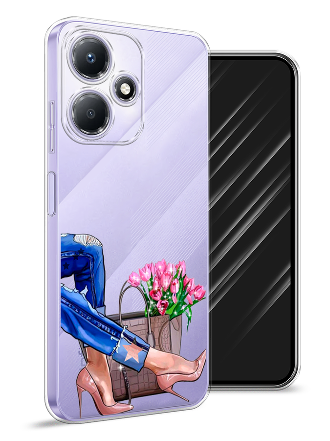 

Чехол Awog для Infinix Hot 30 Play "Каблучки", Синий, 3104250-7