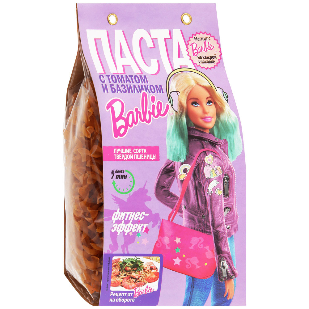 

Макаронные изделия Barbie с томатом и базиликом 300 г