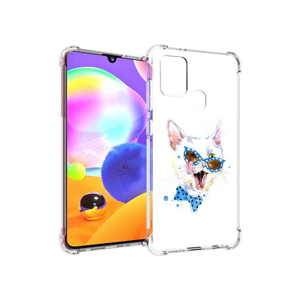 

Чехол MyPads Tocco для Samsung Galaxy A21s белый кот (PT149116.528.229), Прозрачный, Tocco