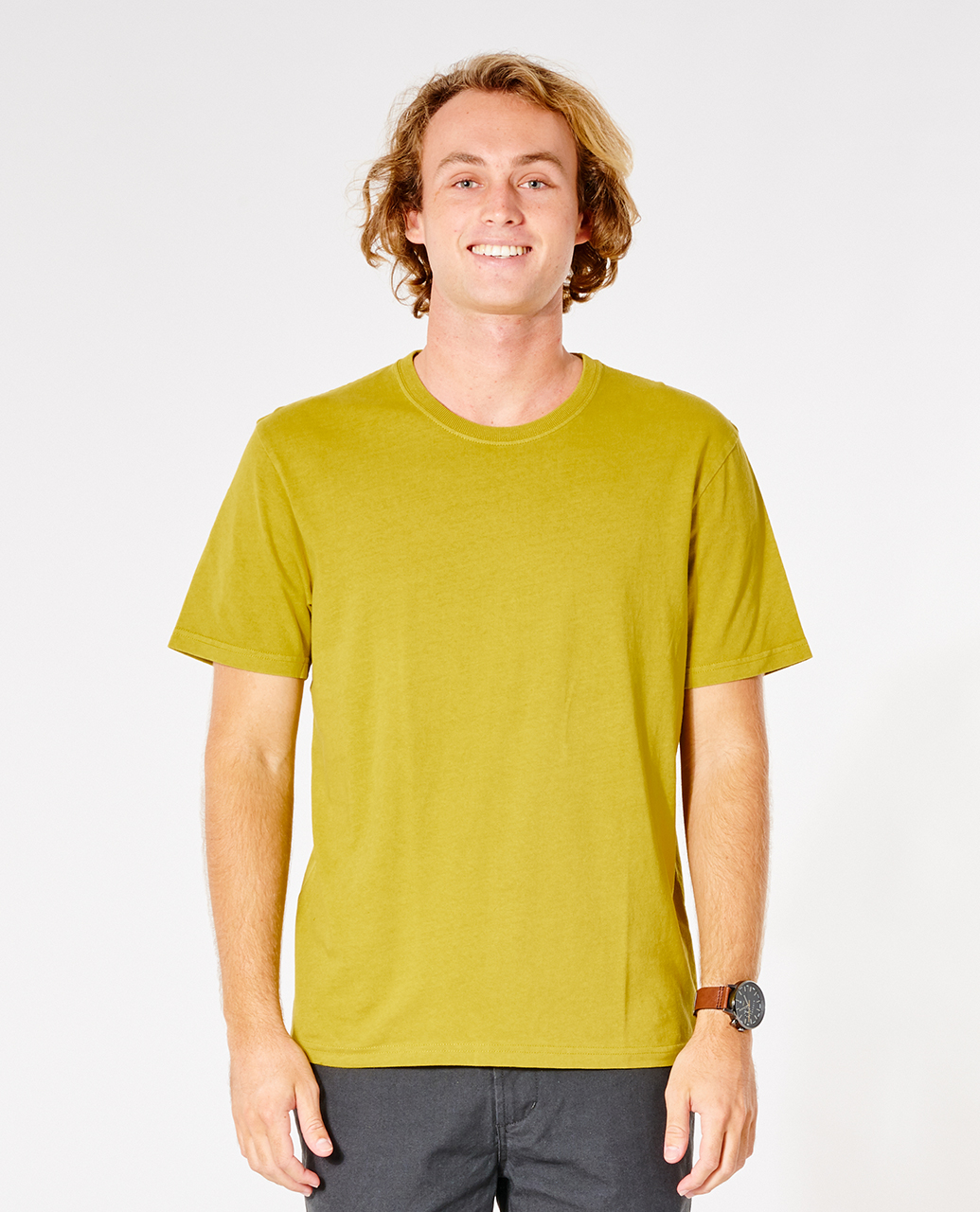 

Футболка мужская Rip Curl PLAIN WASH TEE желтая S, PLAIN WASH TEE