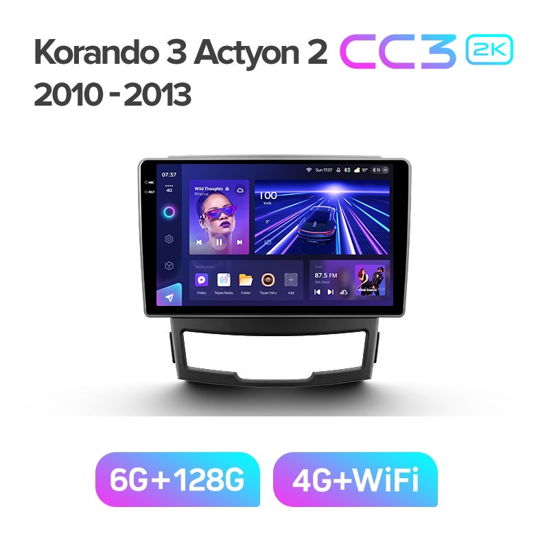 Магнитола TEYES SsangYong Actyon 2010-2013 г CC3 2K 6128ГБ 4289000₽