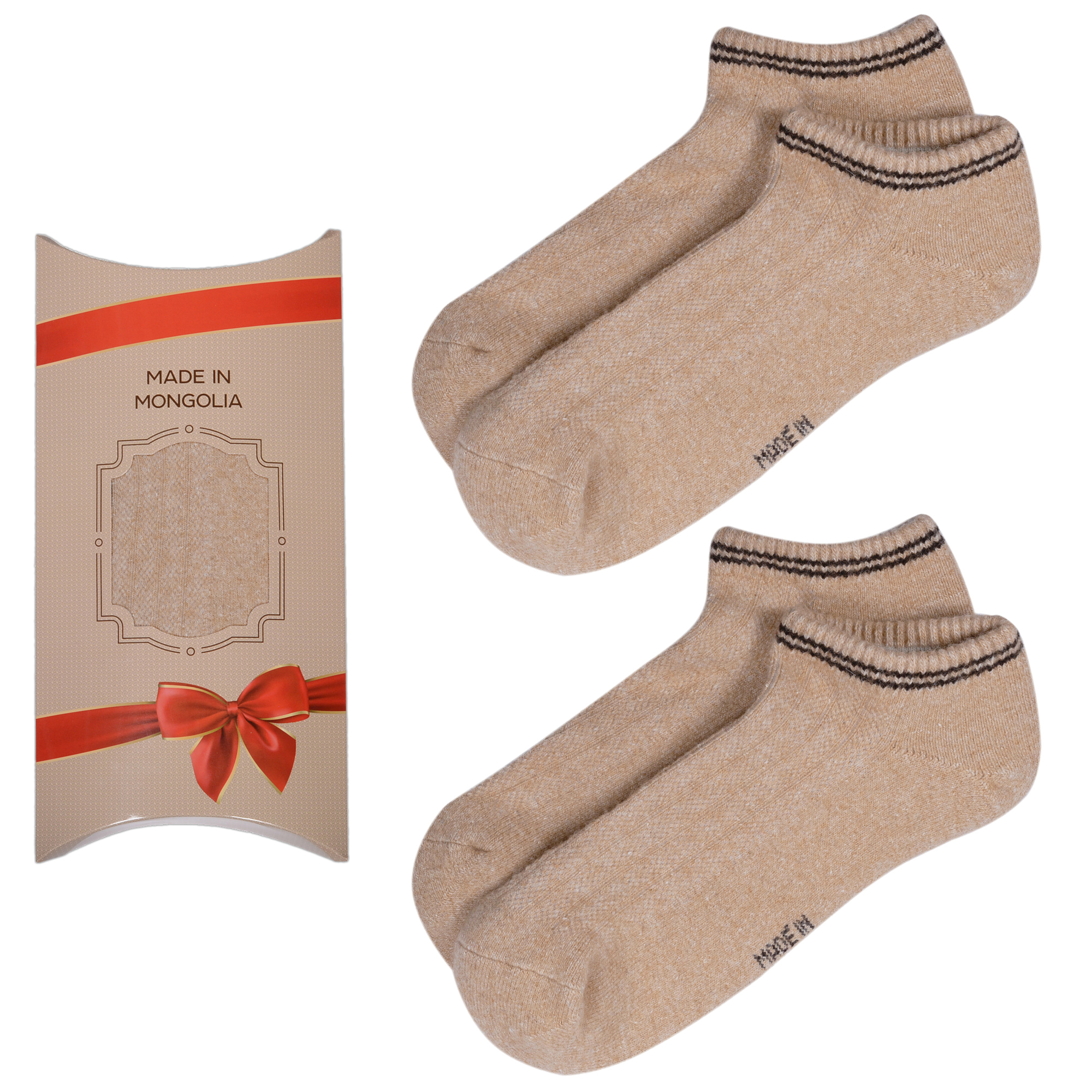 Подарочный набор носков унисекс NOSMAG 2-Мон-КорНос70 бежевых 34-36