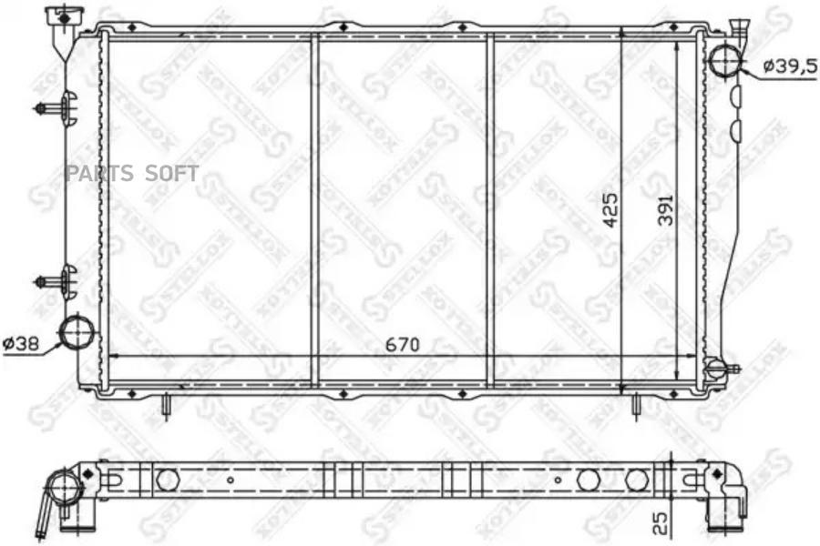 

STELLOX Радиатор охлаждения STELLOX 1025382sx