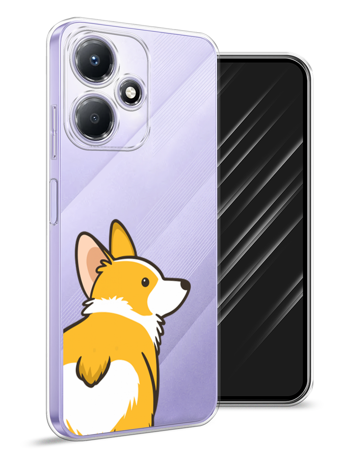 

Чехол Awog для Infinix Hot 30 Play "Корги следуй за мной", Желтый;бежевый;белый, 3104250-2