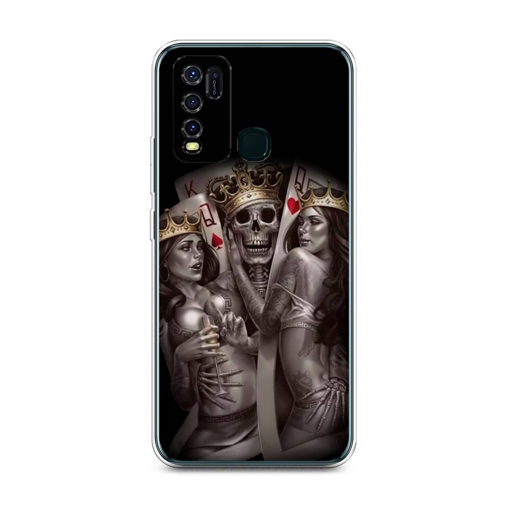

Чехол для Vivo Y30/Y50 "Карты король и королевы", Серый;желтый, 263150-6