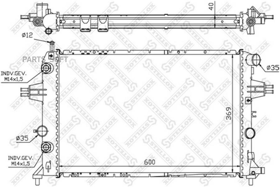 

STELLOX Радиатор охлаждения STELLOX 1025387sx