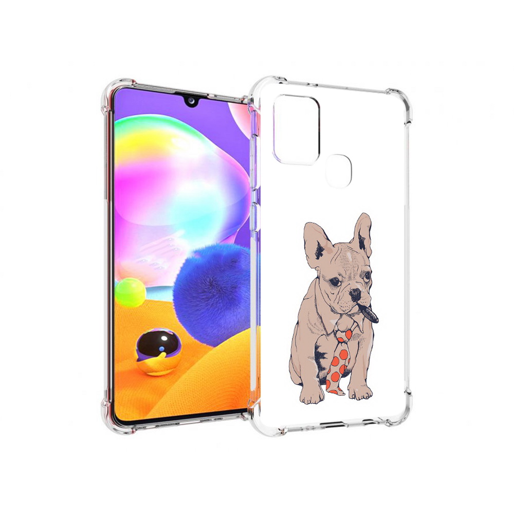 

Чехол MyPads Tocco для Samsung Galaxy A21s бульдог с сигарой (PT149116.528.250), Прозрачный, Tocco